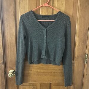 Grey brandy Melville cropped sweater